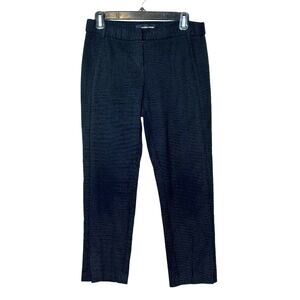 Amanda + Chelsea black geometric print casual ankle pants size 8